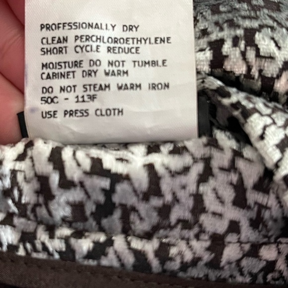 GIORGIO ARMANI Vestimenta Spa Silk Velvet Shiny Silver Pants - Picture 13 of 13